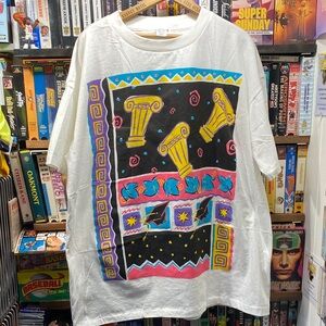 XL-XXL VINTAGE SINGLE STITCH HALLMARK GRADUATION SCREEN PRINT SLEEP SHIRT